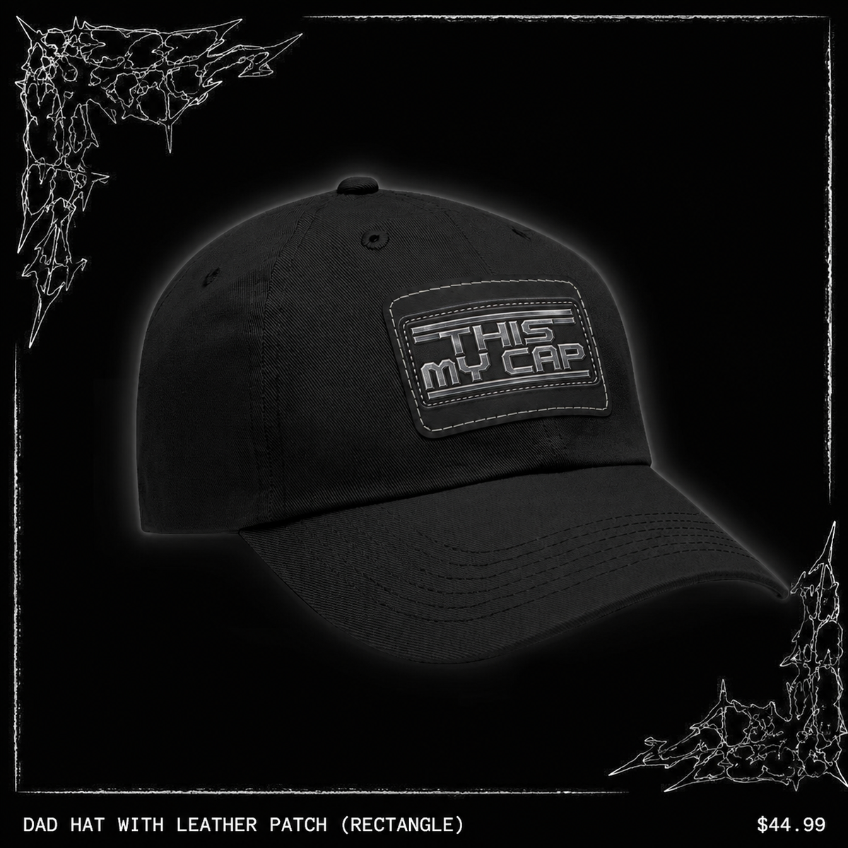 Dad Hat with Leather Patch (Rectangle)
