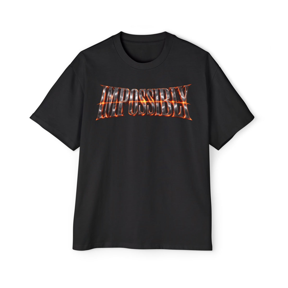 Grand Apex IMPOSSIBLY Black oversized graphic tee Plain View